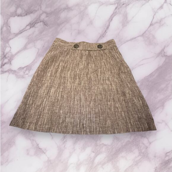 MICHAEL by Michael Kors Y2K-Style Tweed Career Cotton Linen Mini Skirt Size 12 - Picture 1 of 8